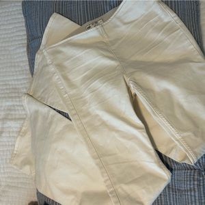 Free People White/Cream Pull On Flare Jeans